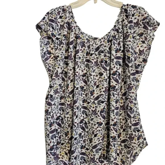 LC Lauren Conrad Back Tie Print Blouse - Picture 4 of 8